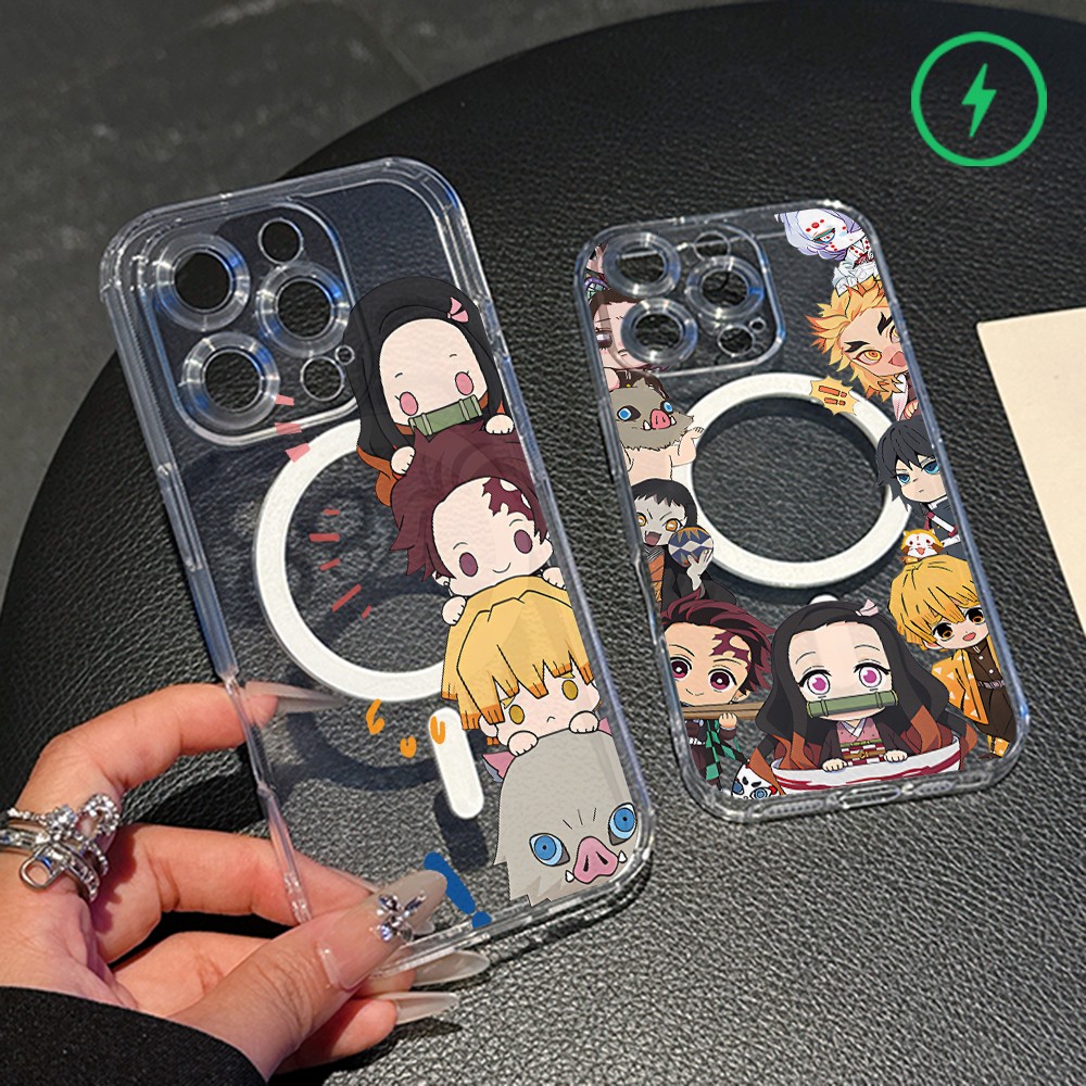 Phone Accessories Demon Slayer - Cover Magnetica Trasparente in TPU Morbido